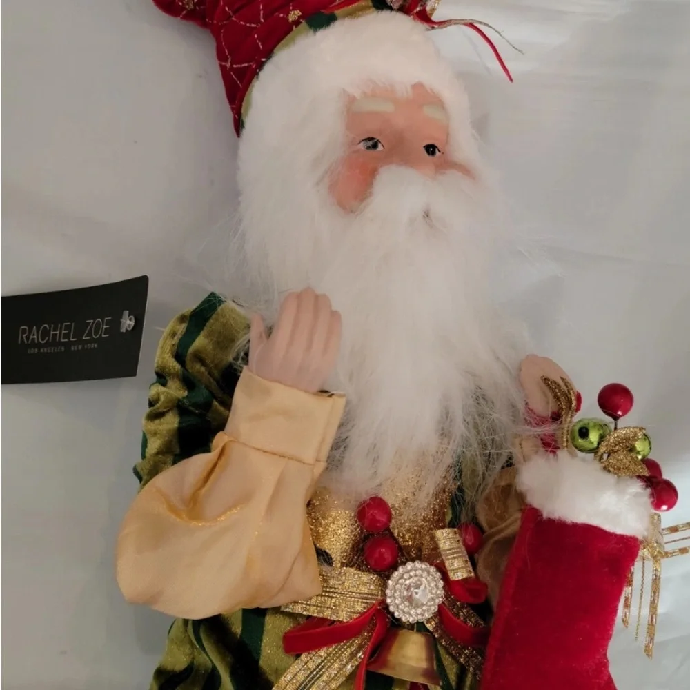 Christmas Santa Elf Shelf Sitter Posable Doll Mantel Decor Holiday Rachel Zoe 2'